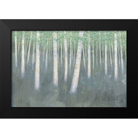 Green Forest Hues II Black Modern Wood Framed Art Print by Wiens, James