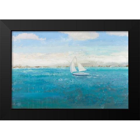 Into the Blue Black Modern Wood Framed Art Print by Wiens, James