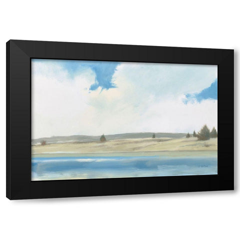 Tranquil Landscape Black Modern Wood Framed Art Print with Double Matting by Wiens, James