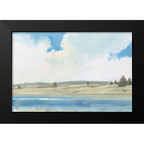 Tranquil Landscape Black Modern Wood Framed Art Print by Wiens, James