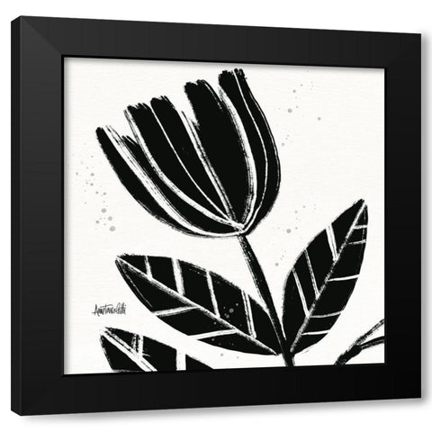 Bold Blooms IX Black Modern Wood Framed Art Print with Double Matting by Tavoletti, Anne