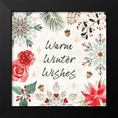 Winter Moment VI Black Modern Wood Framed Art Print by June, Dina