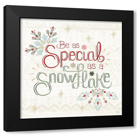 Winter Moment VII Black Modern Wood Framed Art Print with Double Matting by June, Dina