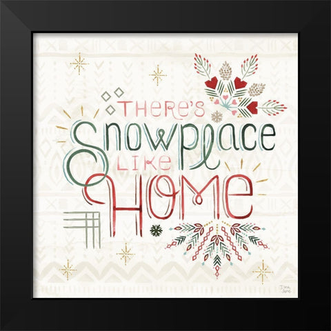 Winter Moment VIII Black Modern Wood Framed Art Print by June, Dina