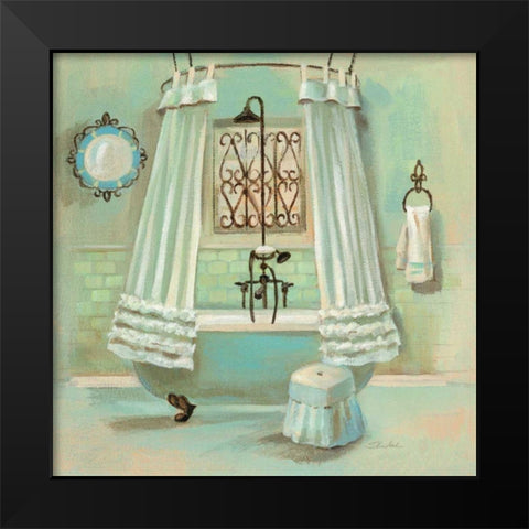 Glass Tile Bath II Black Modern Wood Framed Art Print by Vassileva, Silvia