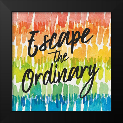 Rainbow World II Escape Black Modern Wood Framed Art Print by Wild Apple Portfolio