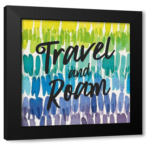 Rainbow World III Travel Black Modern Wood Framed Art Print with Double Matting by Wild Apple Portfolio