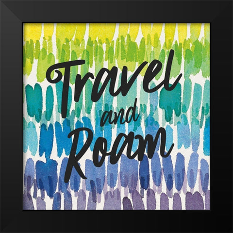 Rainbow World III Travel Black Modern Wood Framed Art Print by Wild Apple Portfolio