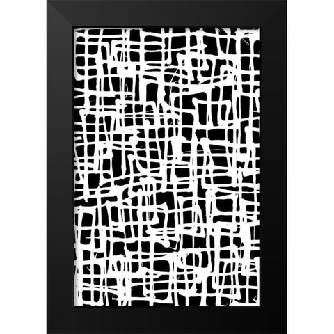 Streets and Alleys Black Modern Wood Framed Art Print by Wild Apple Portfolio