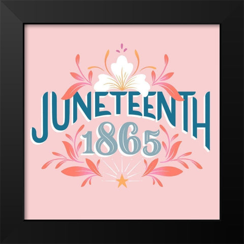 Juneteenth I Black Modern Wood Framed Art Print by Graham, Gia