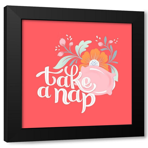 Take a Nap I Black Modern Wood Framed Art Print with Double Matting by Graham, Gia