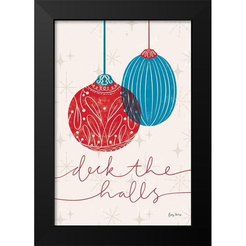 Retro Ornament V Red Black Modern Wood Framed Art Print by Thorns, Becky