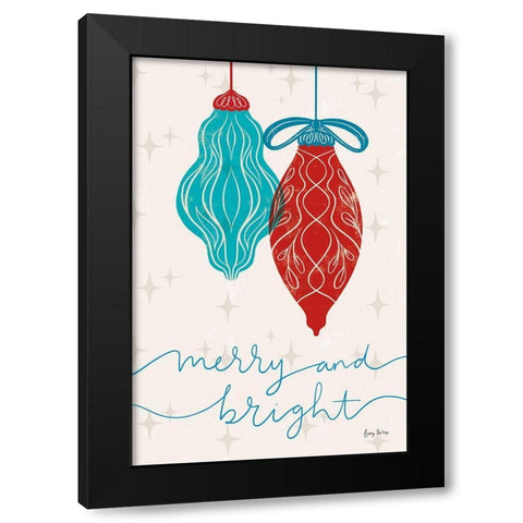 Retro Ornament VIII Blue Black Modern Wood Framed Art Print with Double Matting by Thorns, Becky