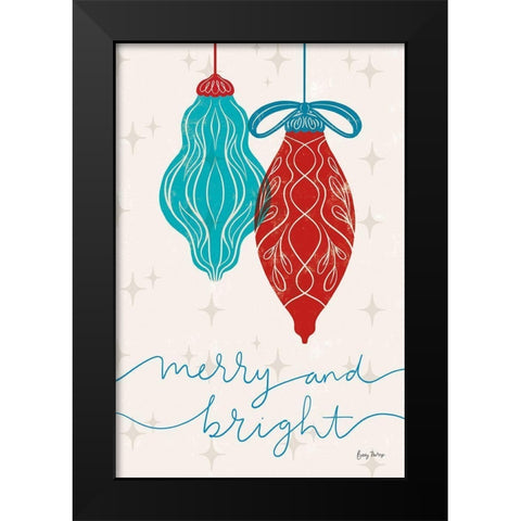 Retro Ornament VIII Blue Black Modern Wood Framed Art Print by Thorns, Becky