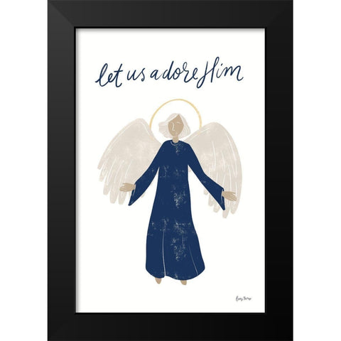 Nativity I with Navy Black Modern Wood Framed Art Print by Thorns, Becky