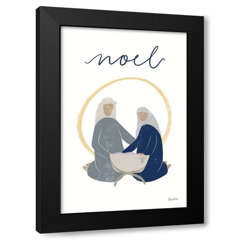 Nativity II with Navy Black Modern Wood Framed Art Print by Thorns, Becky