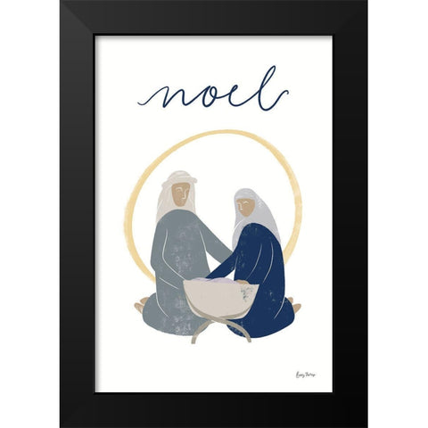 Nativity II with Navy Black Modern Wood Framed Art Print by Thorns, Becky
