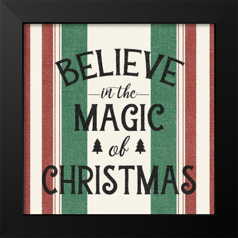 Heartland Holiday IV Green Black Modern Wood Framed Art Print by Wild Apple Portfolio