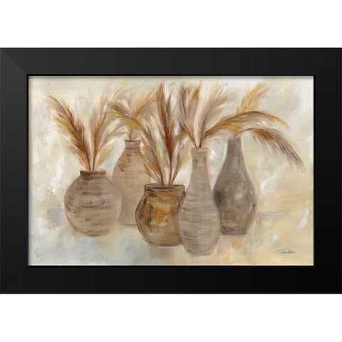 Grasses and Baskets Black Modern Wood Framed Art Print by Vassileva, Silvia