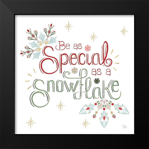 Winter Moment VII on White Black Modern Wood Framed Art Print by June, Dina