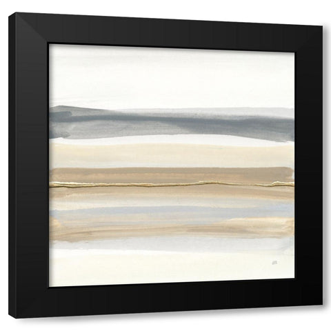 Gray and Sand I Black Modern Wood Framed Art Print with Double Matting by Paschke, Chris