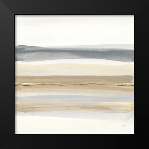 Gray and Sand I Black Modern Wood Framed Art Print by Paschke, Chris