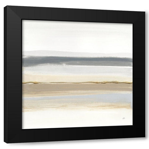 Gray and Sand II Black Modern Wood Framed Art Print with Double Matting by Paschke, Chris