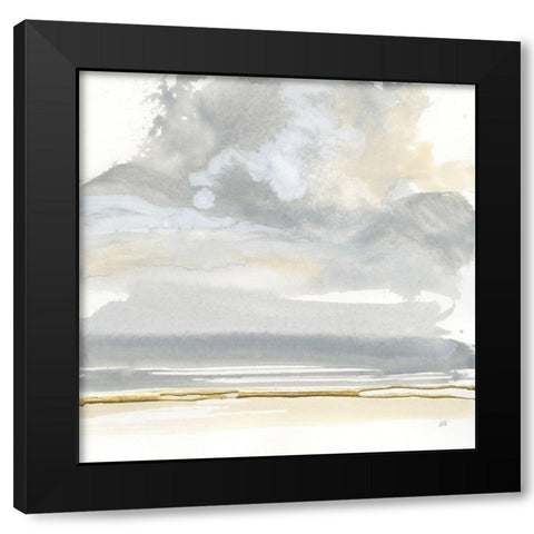 Cumulus Gray I Black Modern Wood Framed Art Print by Paschke, Chris