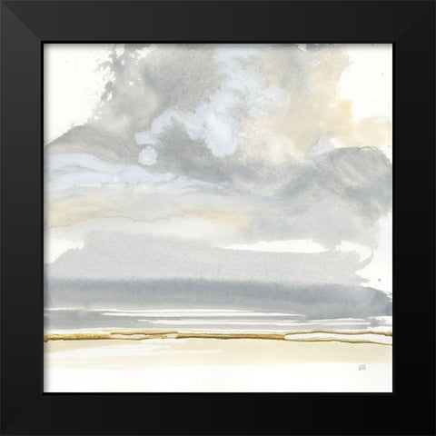 Cumulus Gray I Black Modern Wood Framed Art Print by Paschke, Chris