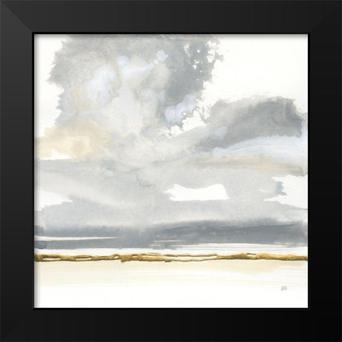 Cumulus Gray II Black Modern Wood Framed Art Print by Paschke, Chris
