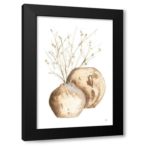 Vase Branch Black Modern Wood Framed Art Print by Paschke, Chris