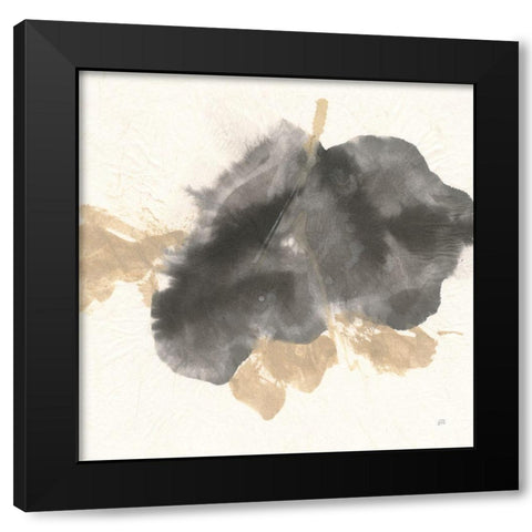 Ink Flow I Black Modern Wood Framed Art Print with Double Matting by Paschke, Chris