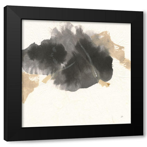 Ink Flow II Black Modern Wood Framed Art Print with Double Matting by Paschke, Chris