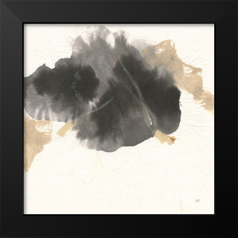 Ink Flow II Black Modern Wood Framed Art Print by Paschke, Chris