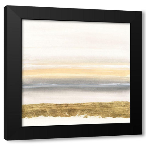 Gold and Gray Sand III Black Modern Wood Framed Art Print by Paschke, Chris