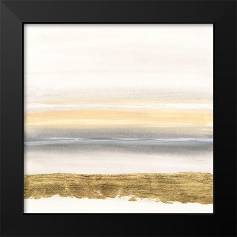 Gold and Gray Sand III Black Modern Wood Framed Art Print by Paschke, Chris