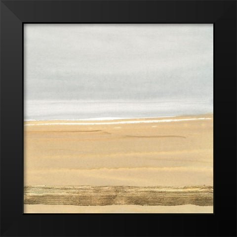 Gold Strips III Black Modern Wood Framed Art Print by Paschke, Chris