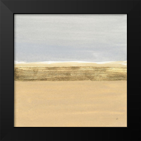 Gold Strips IV Black Modern Wood Framed Art Print by Paschke, Chris