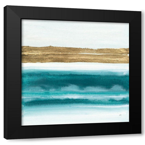 Gold Emerald III Black Modern Wood Framed Art Print by Paschke, Chris