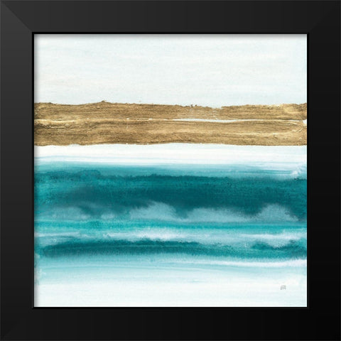 Gold Emerald III Black Modern Wood Framed Art Print by Paschke, Chris