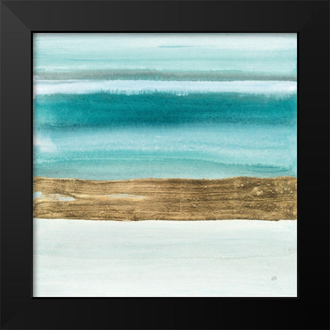 Gold Emerald IV Black Modern Wood Framed Art Print by Paschke, Chris