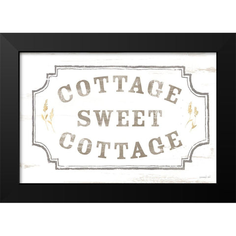 Cottage Garden I on wood Black Modern Wood Framed Art Print by Nai, Danhui