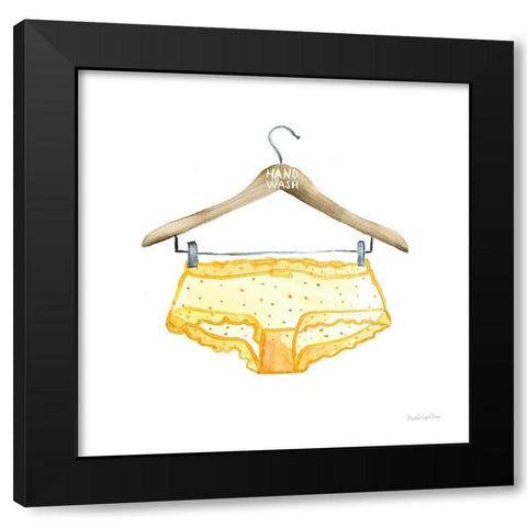 Hand Wash II Black Modern Wood Framed Art Print by Charro, Mercedes Lopez