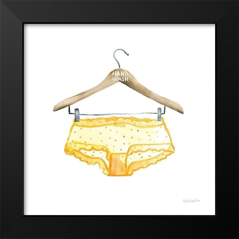 Hand Wash II Black Modern Wood Framed Art Print by Charro, Mercedes Lopez