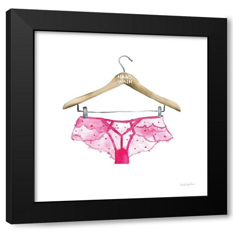 Hand Wash IV Black Modern Wood Framed Art Print with Double Matting by Charro, Mercedes Lopez