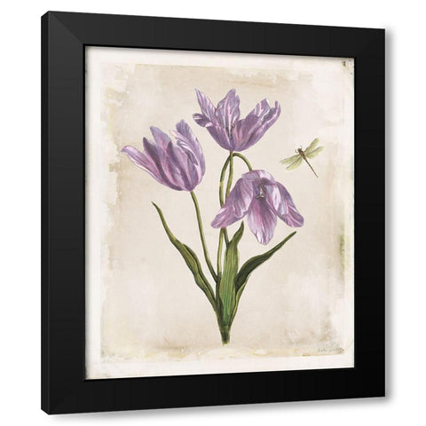 Antiquarian Blooms III Purple Black Modern Wood Framed Art Print by Pertiet, Katie