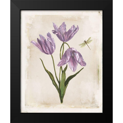 Antiquarian Blooms III Purple Black Modern Wood Framed Art Print by Pertiet, Katie