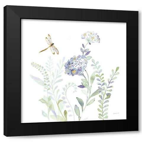 Purples of Summer VII Black Modern Wood Framed Art Print with Double Matting by Nai, Danhui