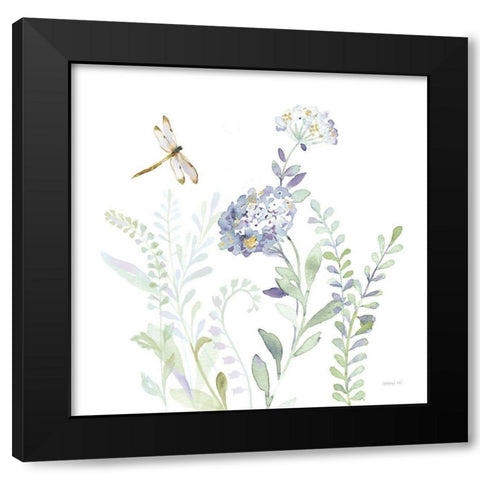 Purples of Summer VII Black Modern Wood Framed Art Print by Nai, Danhui