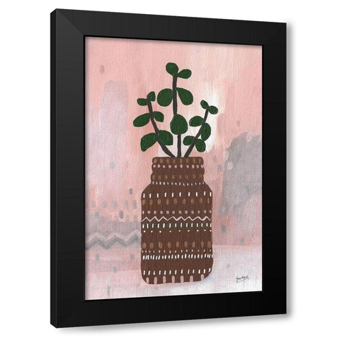 Boho Planter I Black Modern Wood Framed Art Print by Mack, Lynn